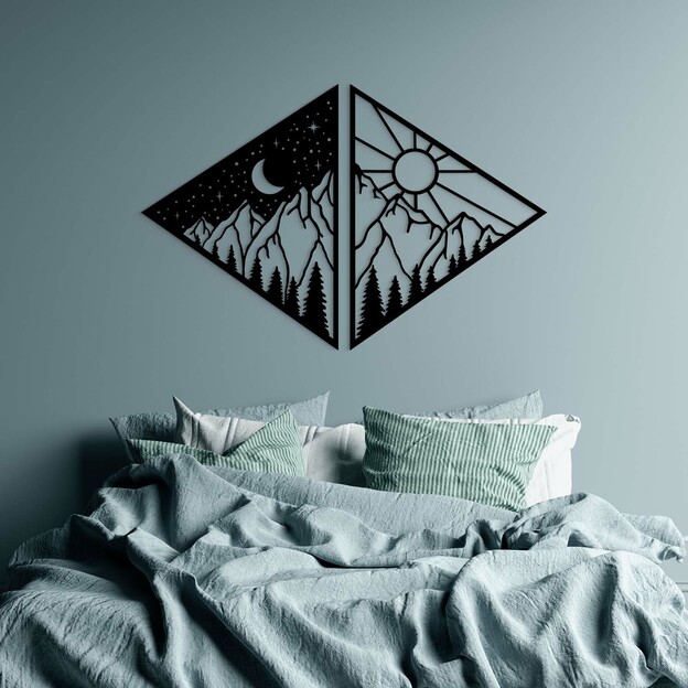 Wooden Wall Art - Night and Day
