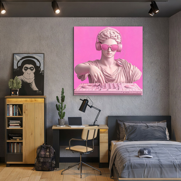 Modern pop-art painting - DJ Sculpture