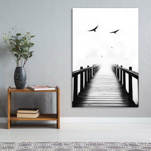 Black and white image - Pier