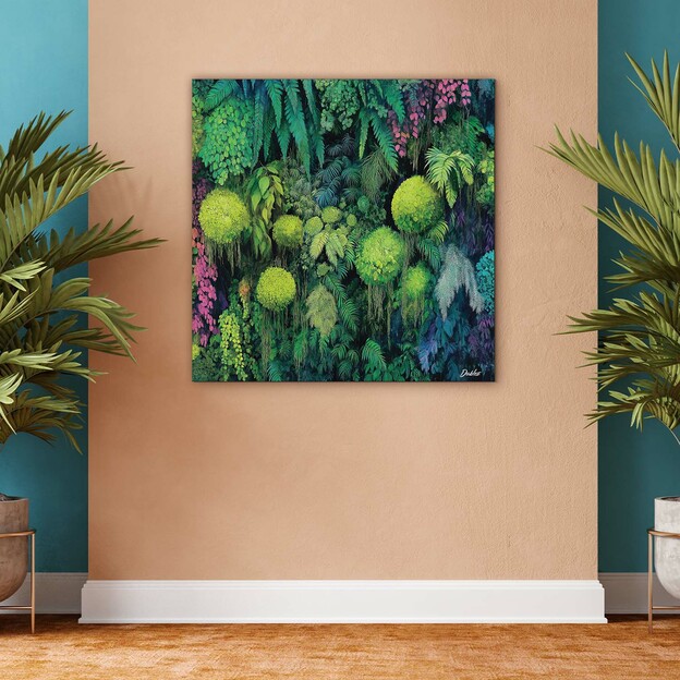 Square Moss Wall Art - Tropical Garden
