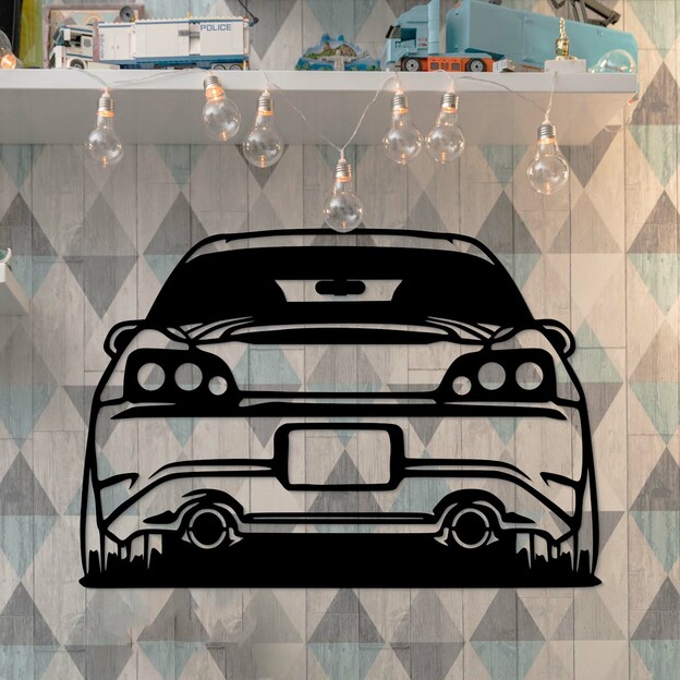 Modern Wall Art of a Car - Honda S2000