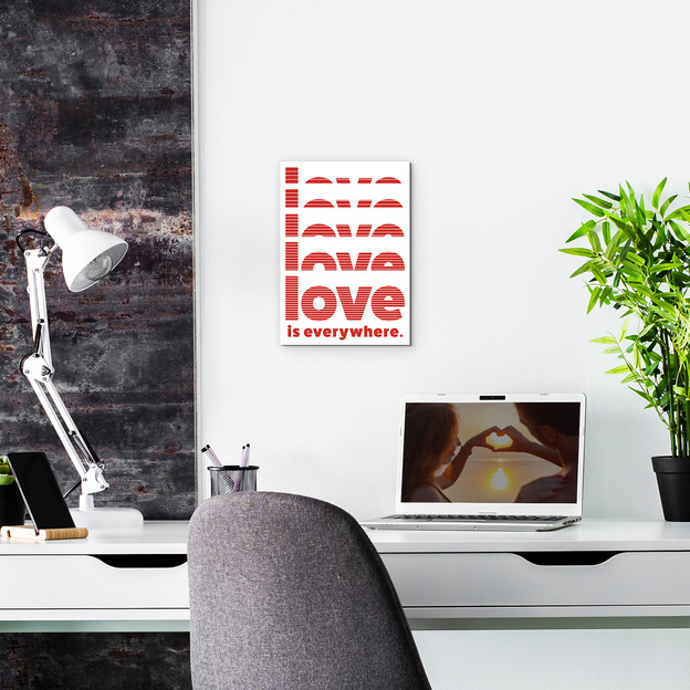 Modern Wall Art with the Quote - Love is Everywhere