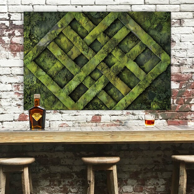 Wooden Wall Art - Moss Patterns