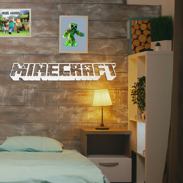 Wooden Wall Art - Minecraft Logo