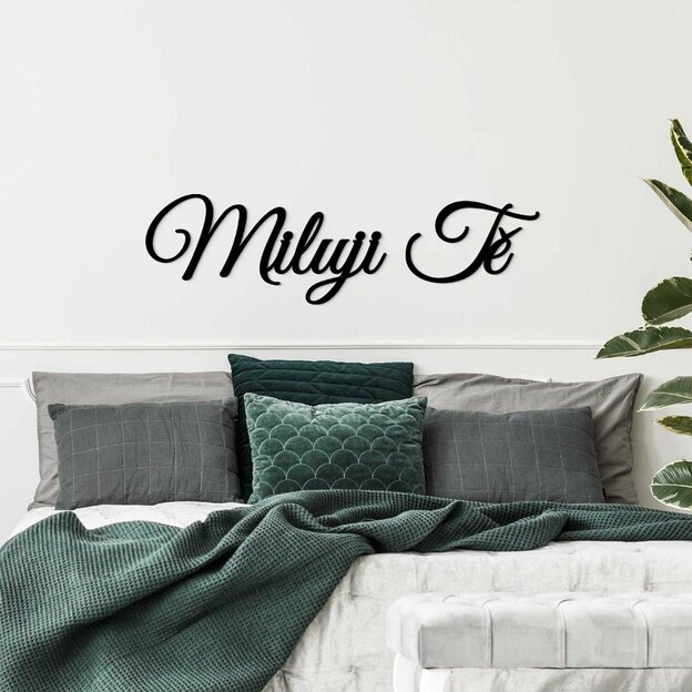 Dřevěný nápis na zeď - nálepka Miluji Tě