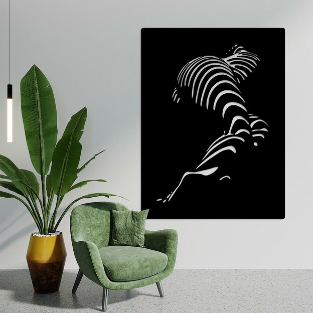 Modern Wall Art from Wood - Elegant curves