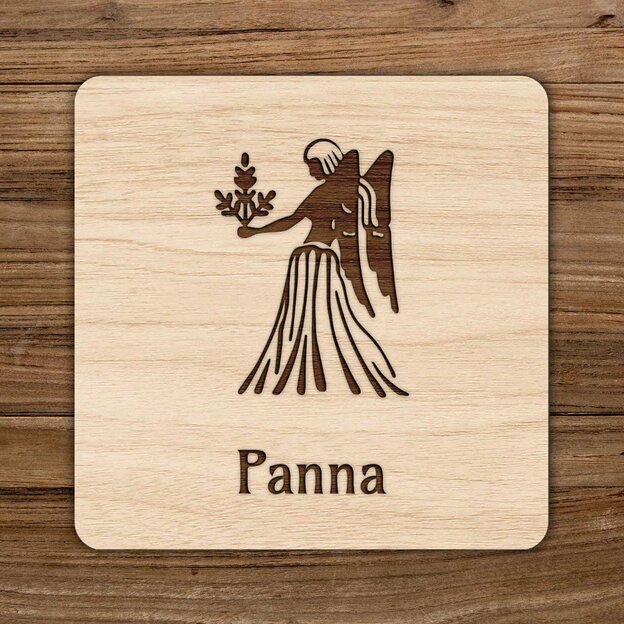 Dřevěný podtácek pod nápoj Panna
