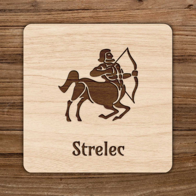 Darček k narodeninám - Podložka pod pohár znamenie Strelec
