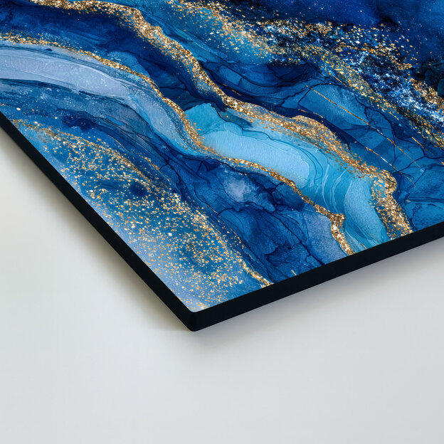 Imitation of marble painting - Blue agate