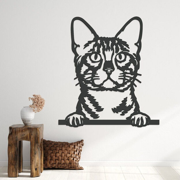 Wooden Wall Decoration - Bengal Cat