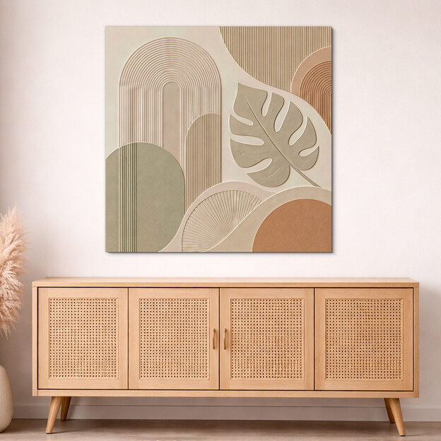 Wooden picture with tropical design - Atria