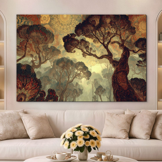 Drevený obraz na stenu - Duch pralesa