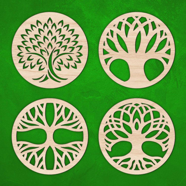 Fából készült söralátétek - Fák