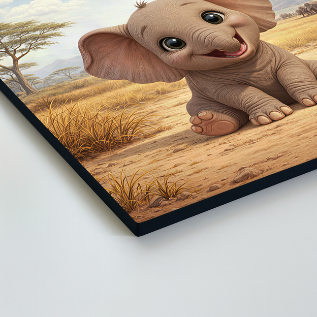 Drevená dekorácia pre deti - Sloník na savane