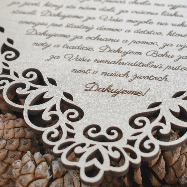 Poďakovanie rodičom - Srdiečko