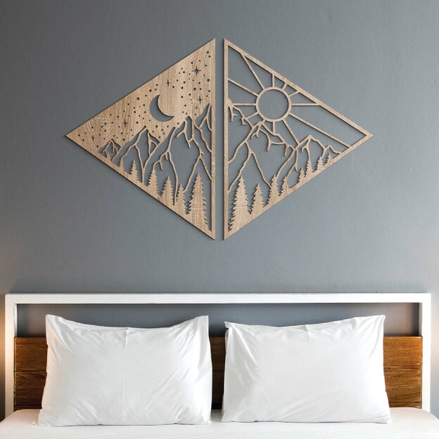 Wooden Wall Art - Night and Day