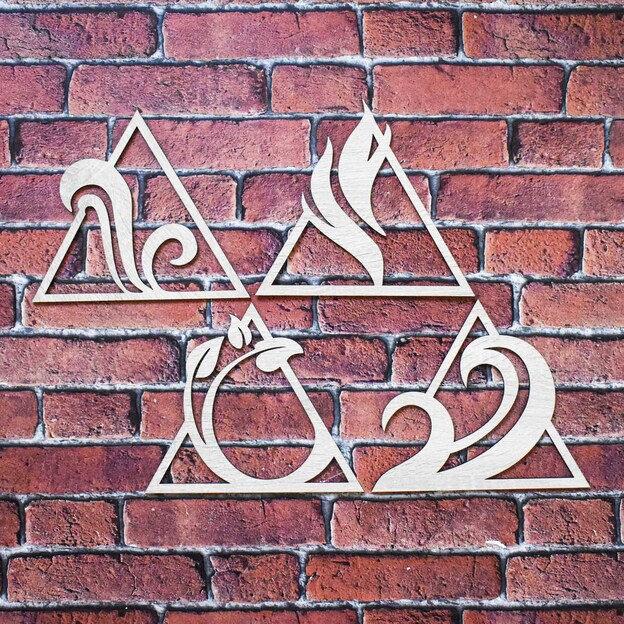 Multi-part Wooden Wall Art - 4 Elements