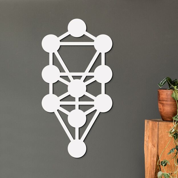 Wooden Tree of Life Wall Art - Kabbalah