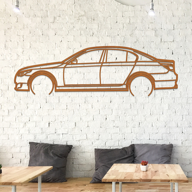 Car Silhouette Wall Art - BMW E60 M5