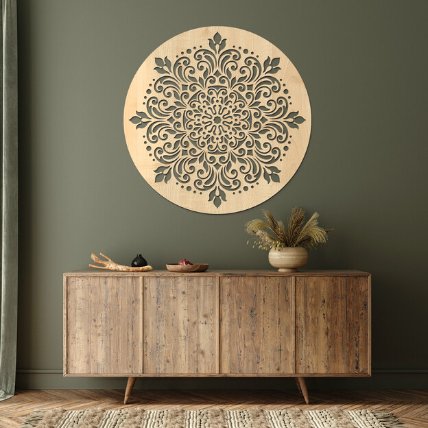 Round Wooden 3D Mandala - Aphrodite