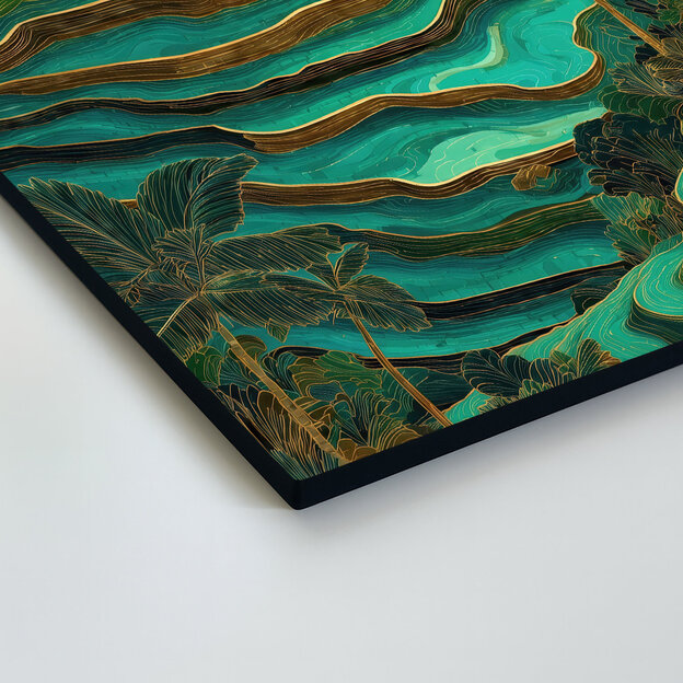 Drevený obraz - Ryžové terasy