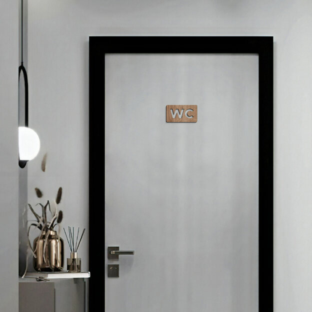 Wooden Door Sign - WC