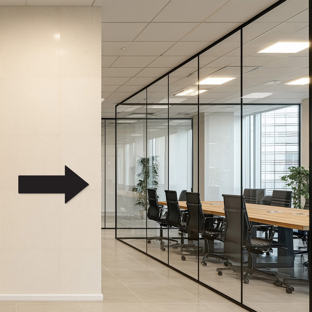 Directional wooden signpost