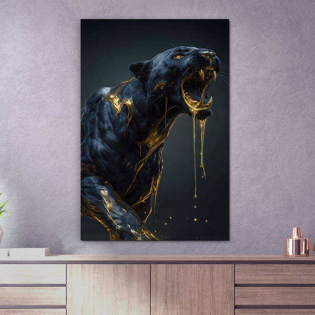Design black-gold painting - Beast