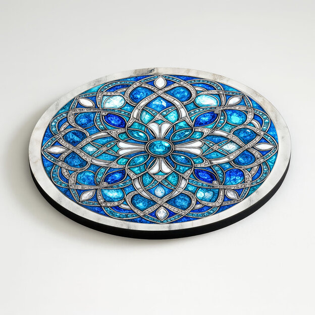 Drevený obraz mandala - Zirkón