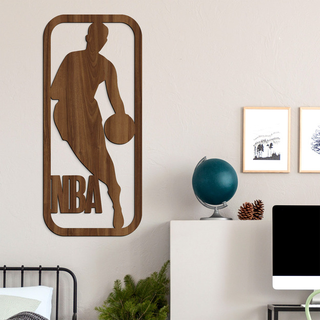 Wooden picture - NBA Logo