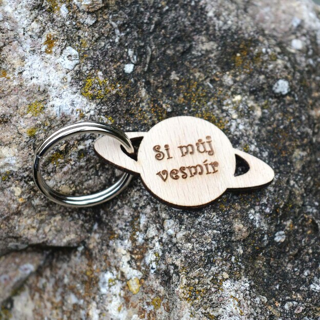 Dřevěná klíčenka - Jsi můj vesmír