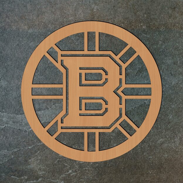 Wooden Logo of Hockey Team - Boston Bruins