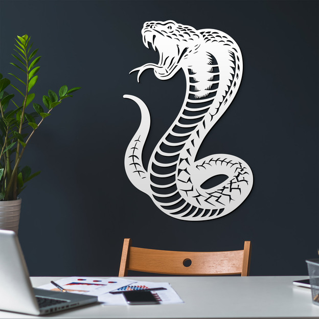 Wooden picture - Cobra