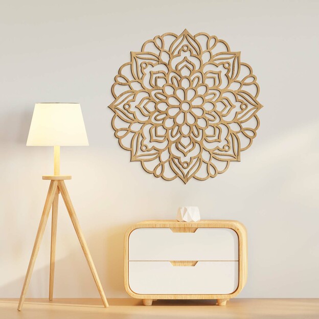 Wooden 3D Mandala on the Wall - Neferet