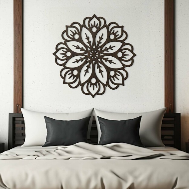 Wooden Picture of Mandala - Glow