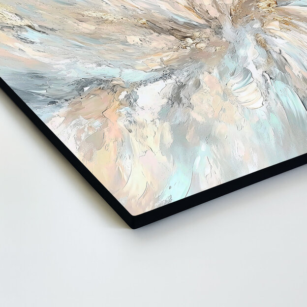 Tablou abstract din lemn - Vârtej auriu