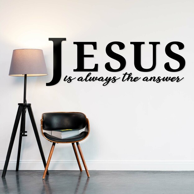Wooden Sticker - JESUS is always the answer