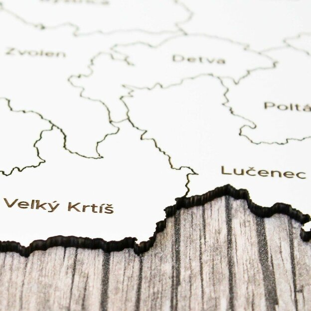 Mapa okresov Slovenska na stenu
