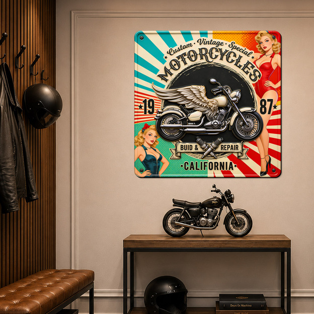 Americký retro obraz - California Motorcycles