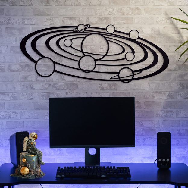 Wooden Wall Art - Solar System Galaxy