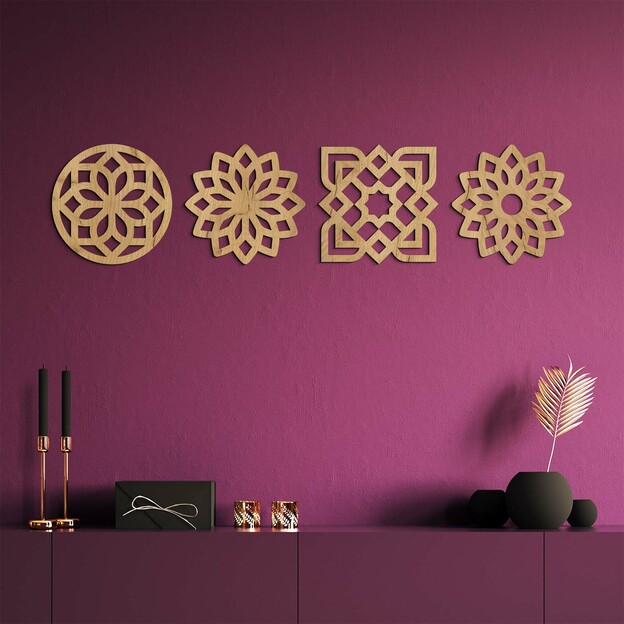 Cut-Out Wooden Ornaments (4 pcs)