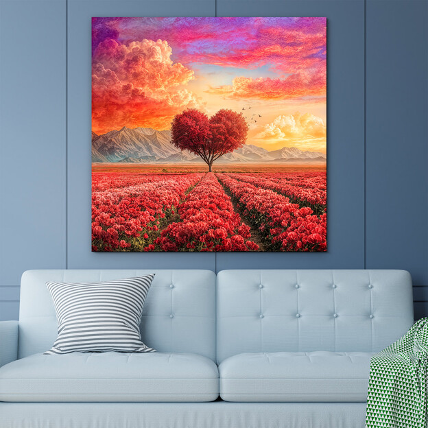 Romantic picture - Tree in the shape of a heart