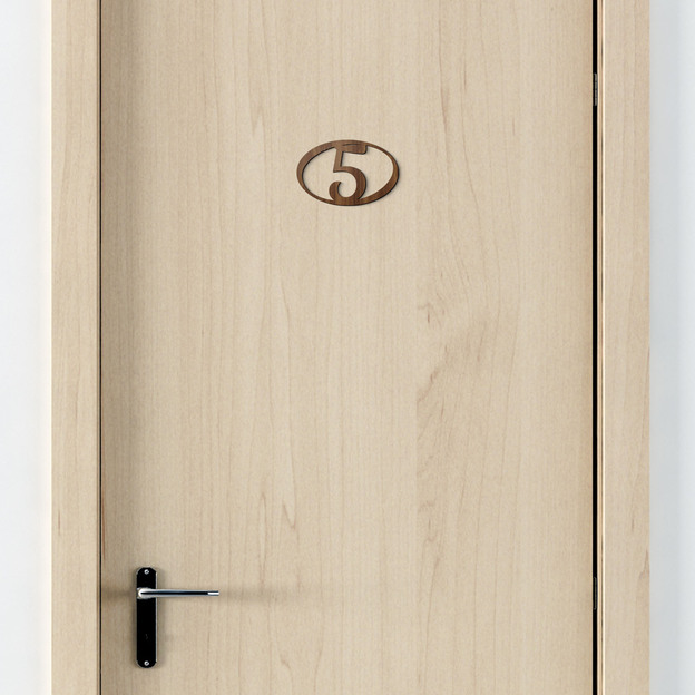 Custom Wooden Door Number