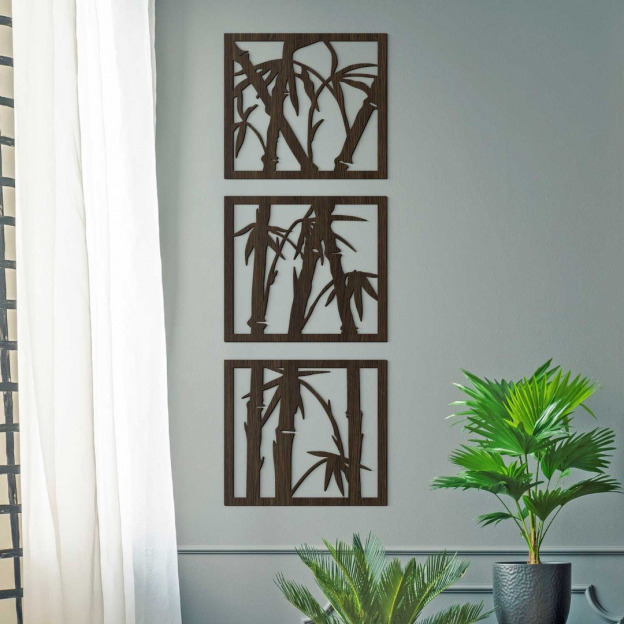 3 Piece Wall Art for Living Room - Bamboos