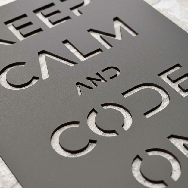 Wooden Wall Art - Keep Calm and Code On