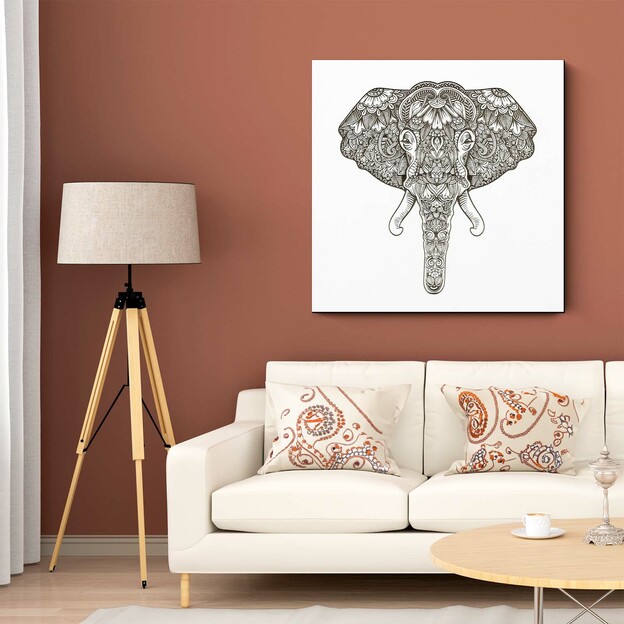 3D Wooden Engraved Wall Art - Elephant