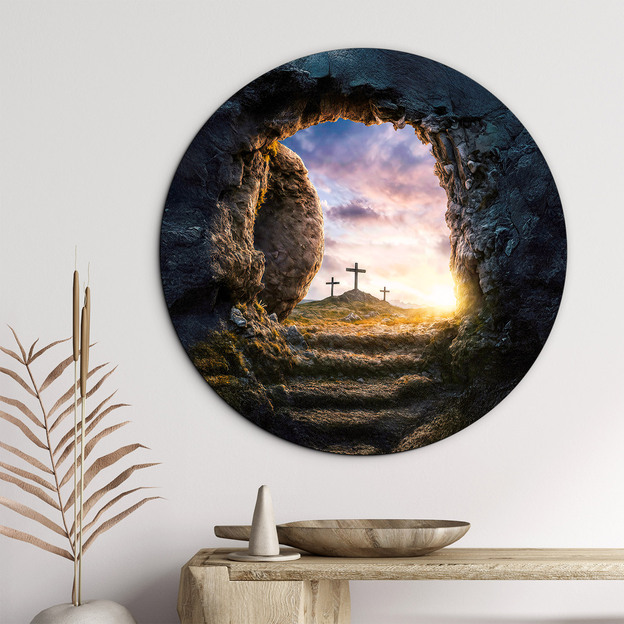 Drevený kresťanský obraz - Svetlo Golgoty