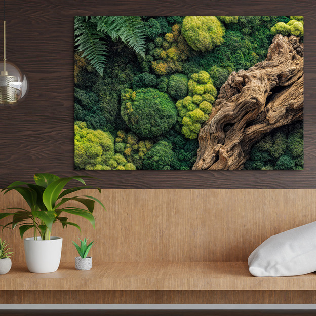 Moss picture on the wall (UV printing)