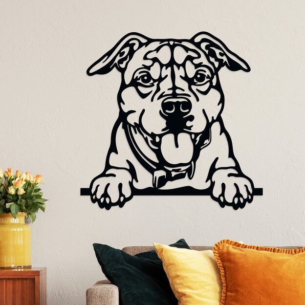 Wall Art of a Dog - Amstaff
