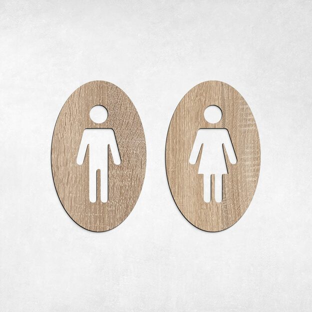2-piece Toilet Signage - Women, Men